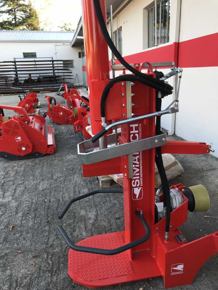 Rachador de Lenha Vertical 35 T Simatech para Trator, Curso 800 mm, Hidráulico com Retorno Automático