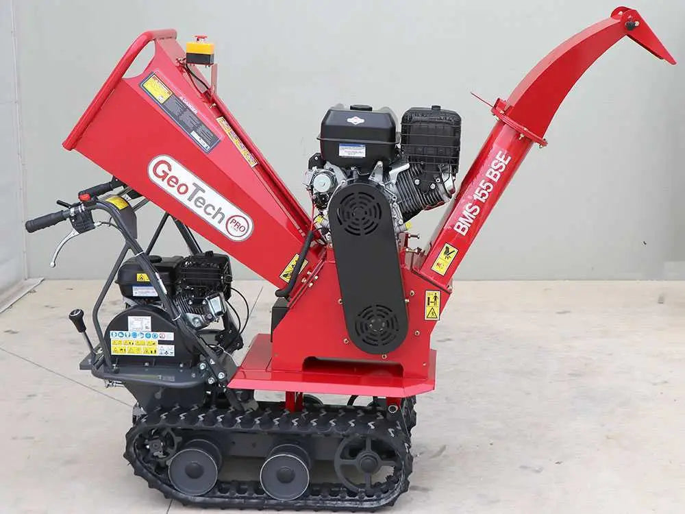 Triturador de madeira automotriz sobre carro de lagartas GeoTech-Pro BMS155 BS - Motor B&S XR2100 - 7/15 CV