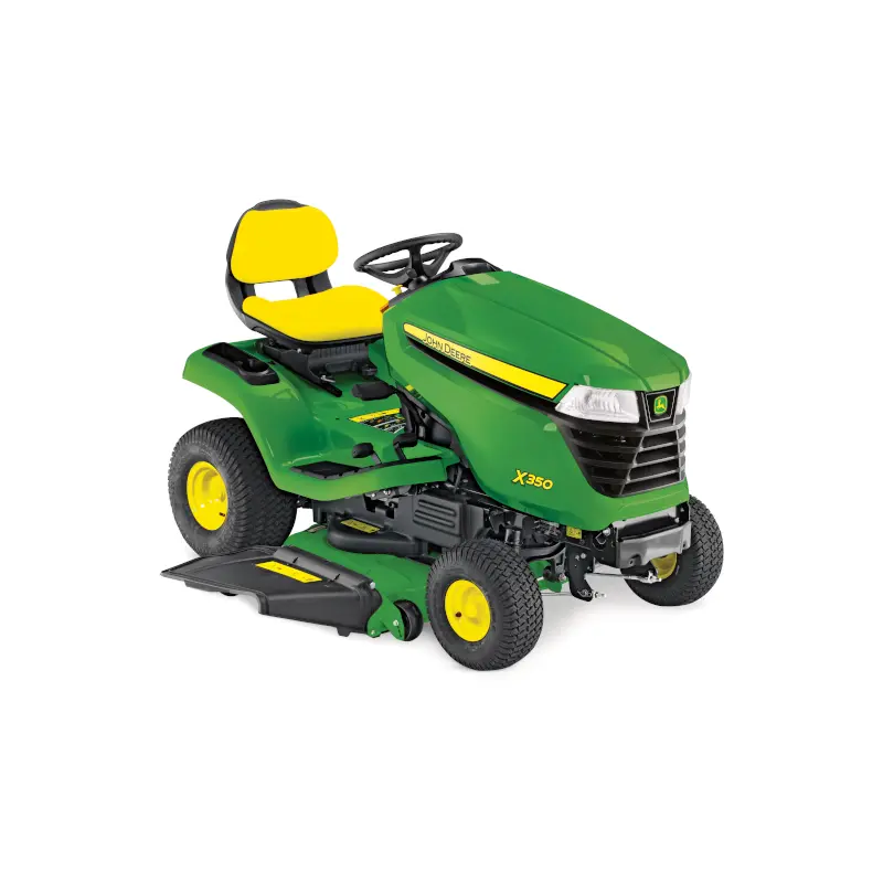 Trator cortador de relva com descarga lateral X350